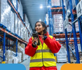 Warehouse worker in Richmond VA using an automated scanner