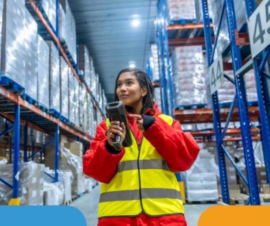 Warehouse Worker Automation Warehouse worker in Richmond VA using an automated scanner