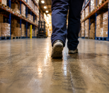 recruiter walking through facility during onsite recruiting support