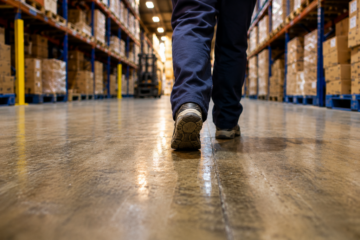 recruiter walking through facility during onsite recruiting support