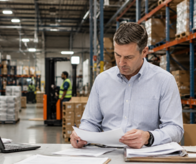 Warehouse operations manager reviewing staffing options in a Virginia facility